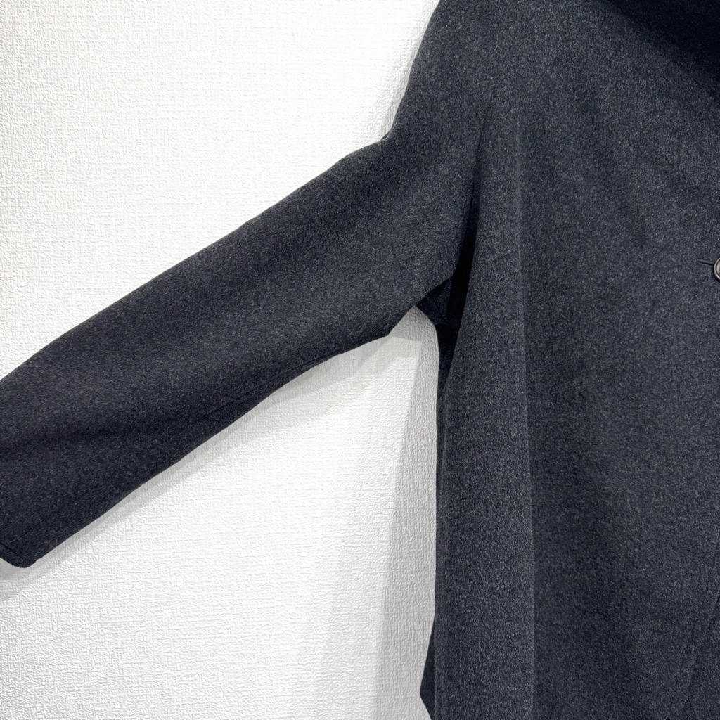 Y's ワイズ ヨウジヤマモト カシミヤ混 ウール 変形コート グレー杢