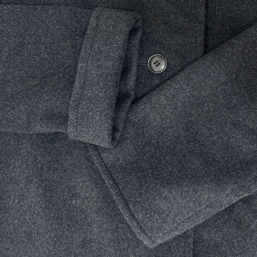 Y's ワイズ ヨウジヤマモト カシミヤ混 ウール 変形コート グレー杢