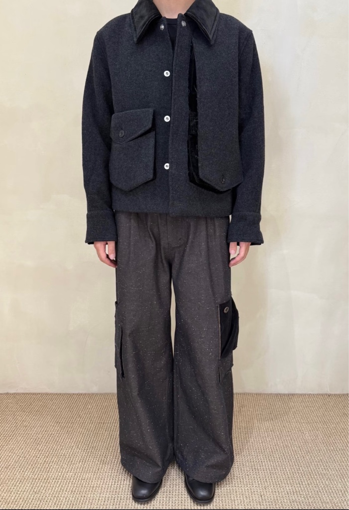 NULLUS 25AW PEELED OFF CARGO TROUSER BROWN 深水光太 - ARCHIVESTOCK