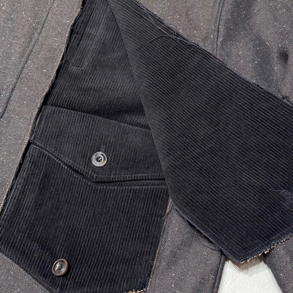 NULLUS】25AW PEELED OFF JACKET IN BROWN - ARCHIVESTOCK