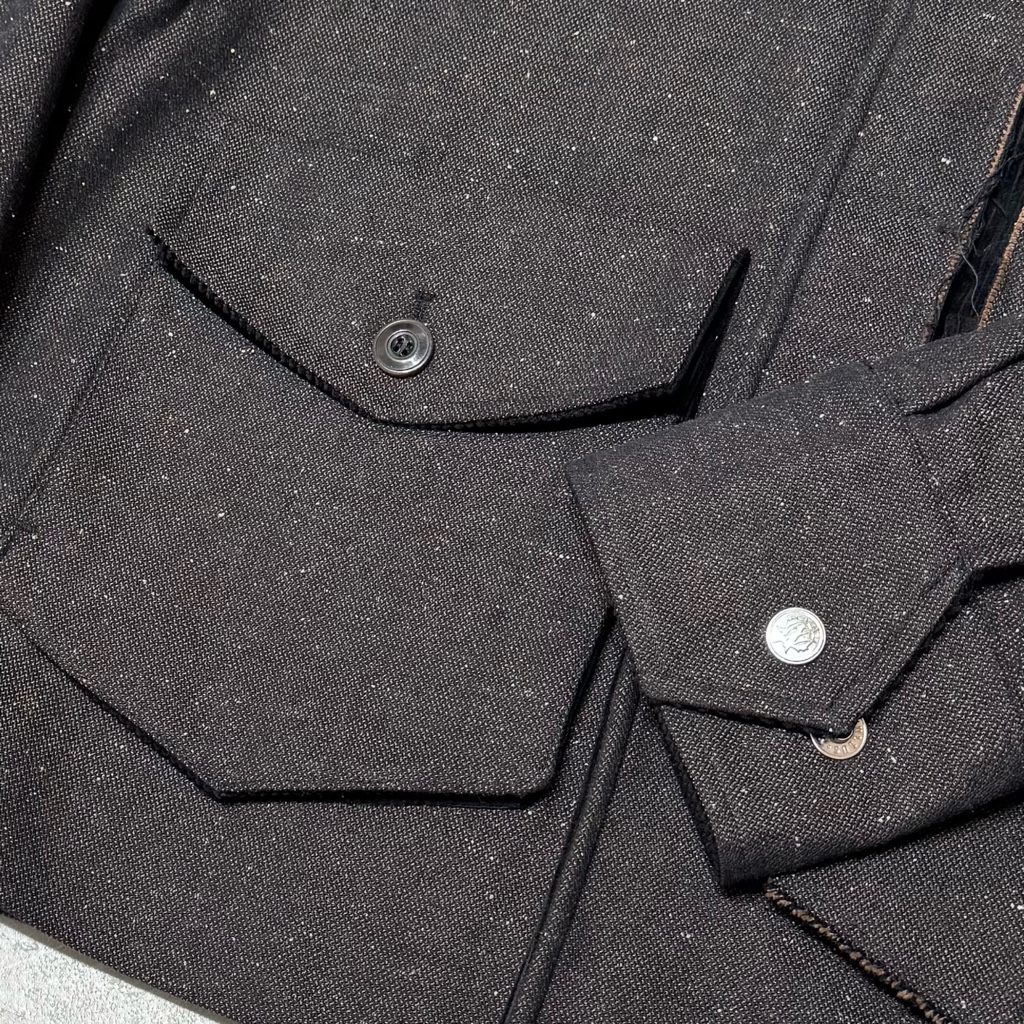 NULLUS】25AW PEELED OFF JACKET IN BROWN - ARCHIVESTOCK