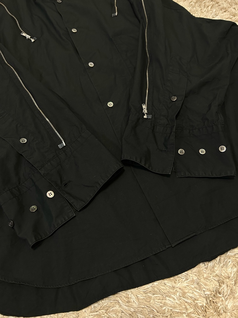 ALMOSTBLACK 18ss ZIP DESIGN SHIRT - ARCHIVESTOCK