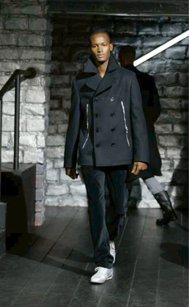 DOLCE&GABBANA 2003AW Archive Black Double-Zip Melton Peacoat