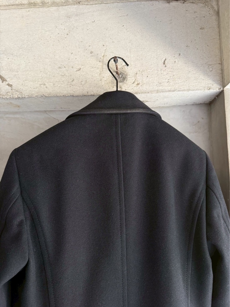 DOLCE&GABBANA 2003AW Archive Black Double-Zip Melton Peacoat