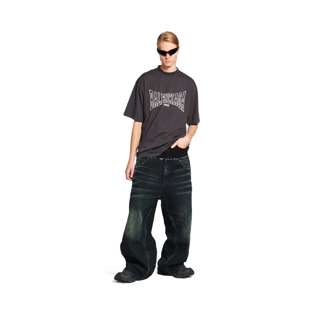 Balenciaga cut up baggy pants black 確実正規品 - ARCHIVESTOCK