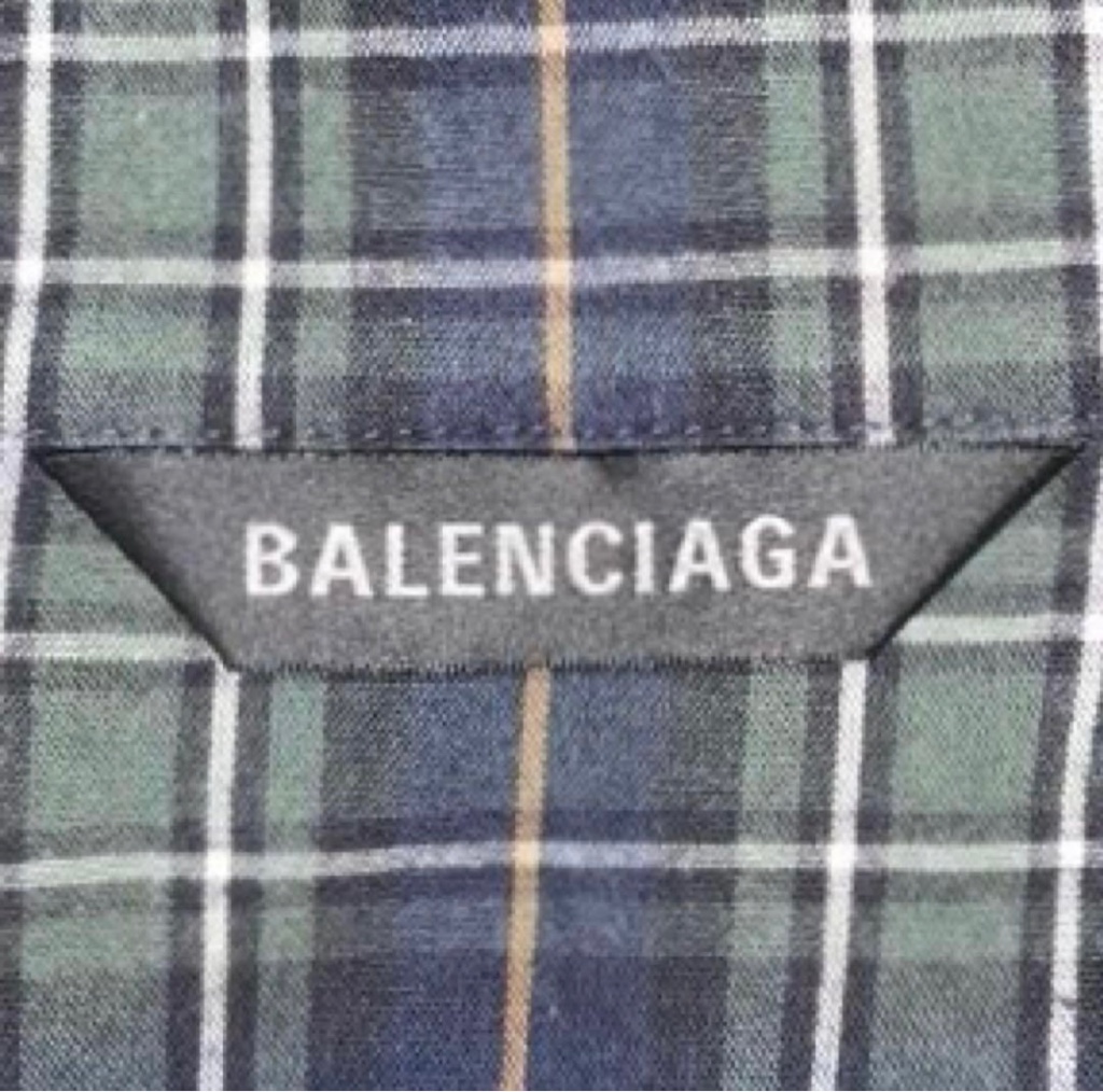 BALENCIAGA 23AW Check shirts / バレンシアガ バックロゴ チェック