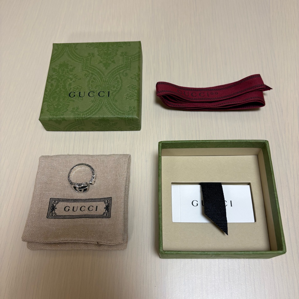 GUCCI ダブルG キーモチーフ リング グッチ 16号 シルバー 925
