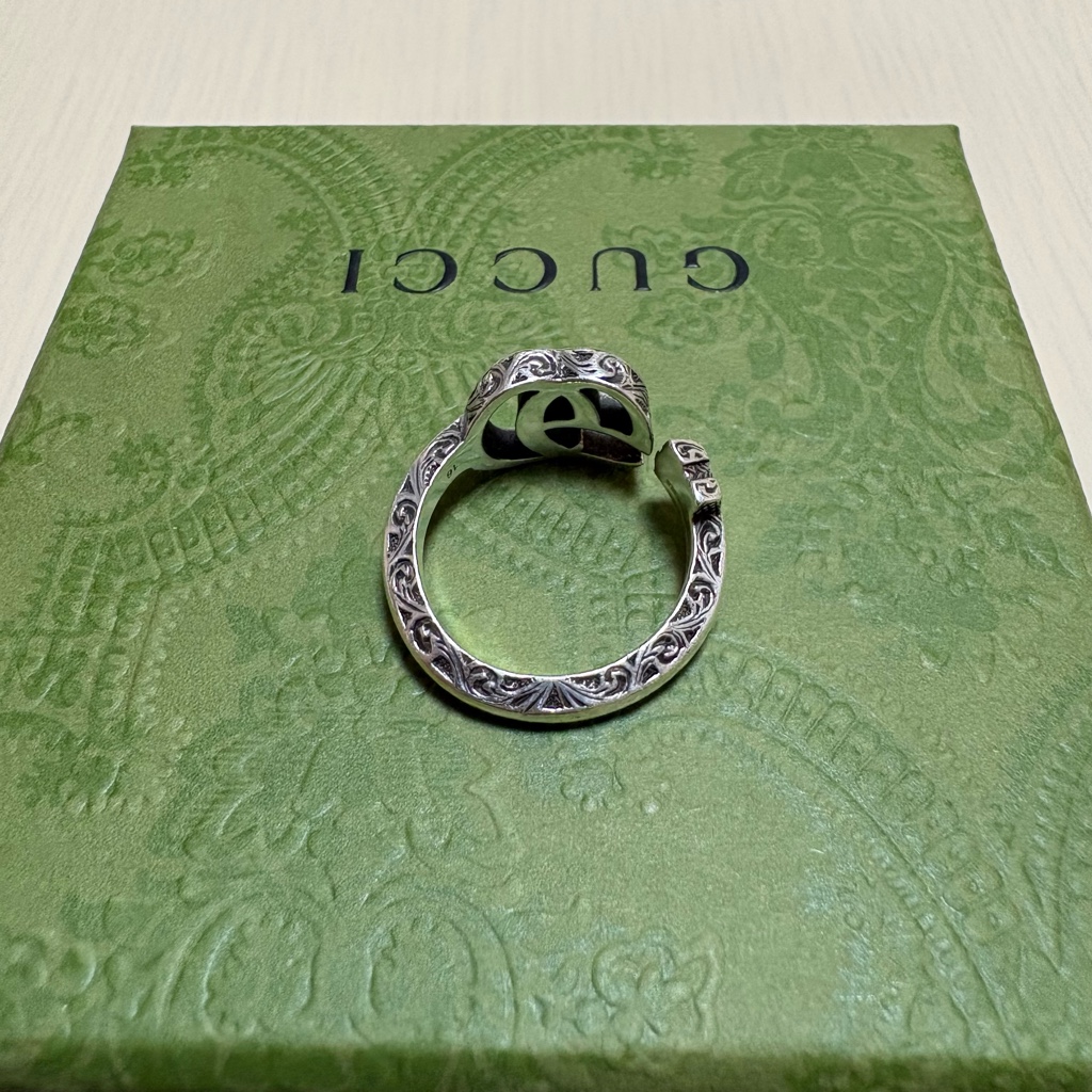GUCCI ダブルG キーモチーフ リング グッチ 16号 シルバー 925