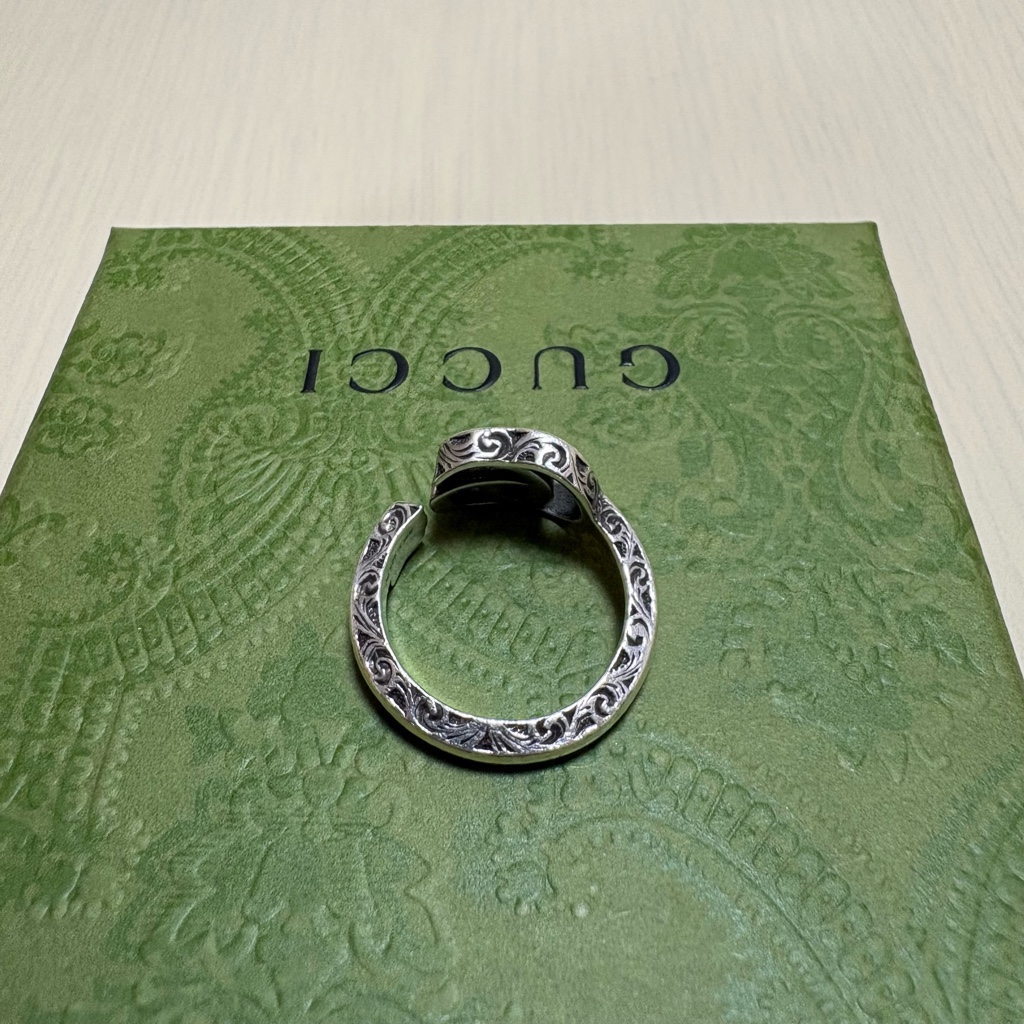 GUCCI ダブルG キーモチーフ リング グッチ 16号 シルバー 925