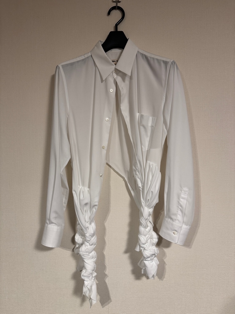 comme des garcons 25aw 白シャツ ねじねじ S試着のみ comme des garcons 25aw 白シャツ ねじねじ Sサイズ 試着のみ