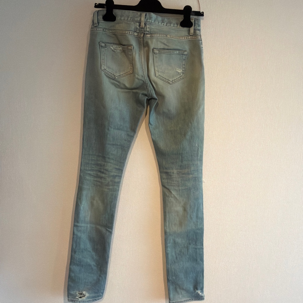 SAINT LAURENT ライトブルー クラッシュデニム 25 - ARCHIVESTOCK