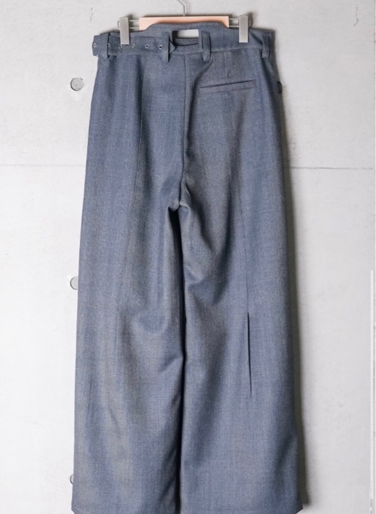 NULLUS 25ss Belted Large Pleated Trousers サイズ1 - ARCHIVESTOCK