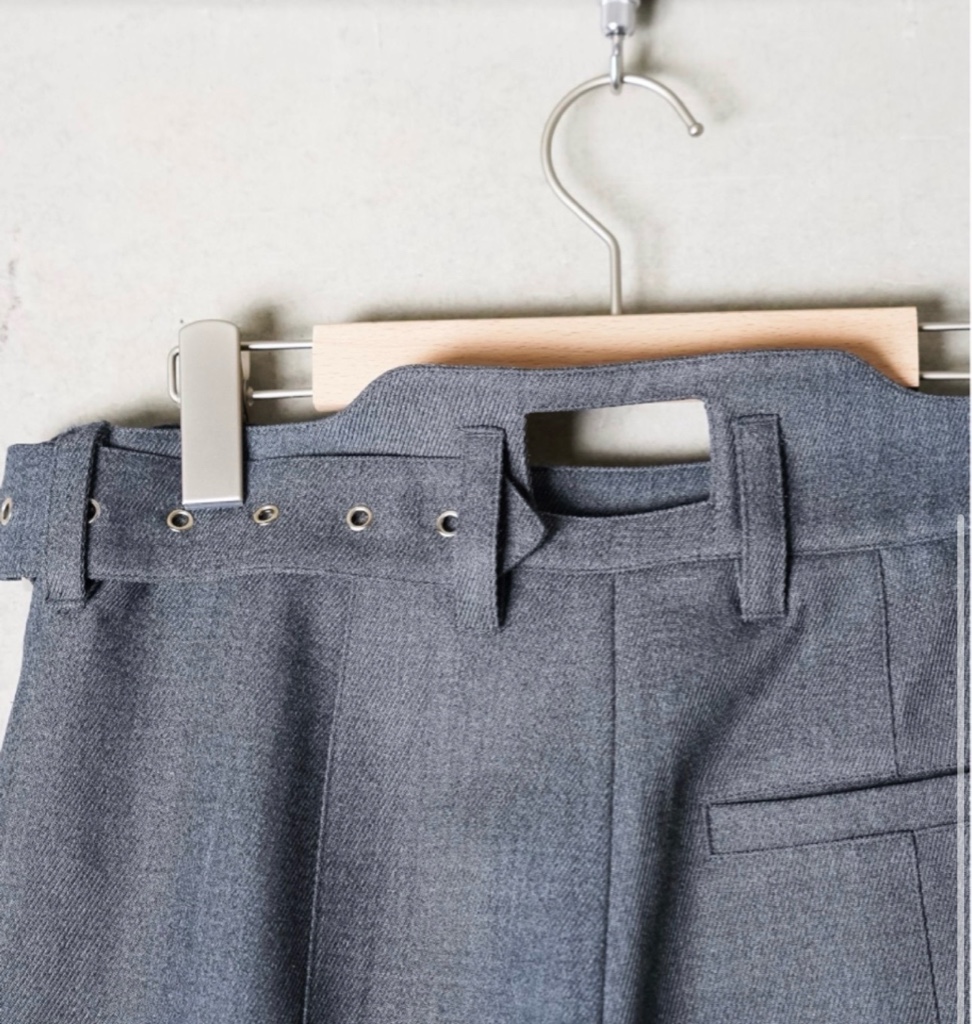 NULLUS 25ss Belted Large Pleated Trousers サイズ1 - ARCHIVESTOCK