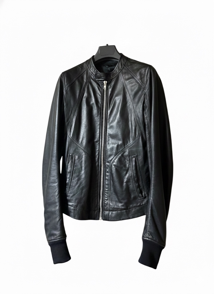 Rick Owens リックオウエンス レザー ライダース 黒 インターシャ