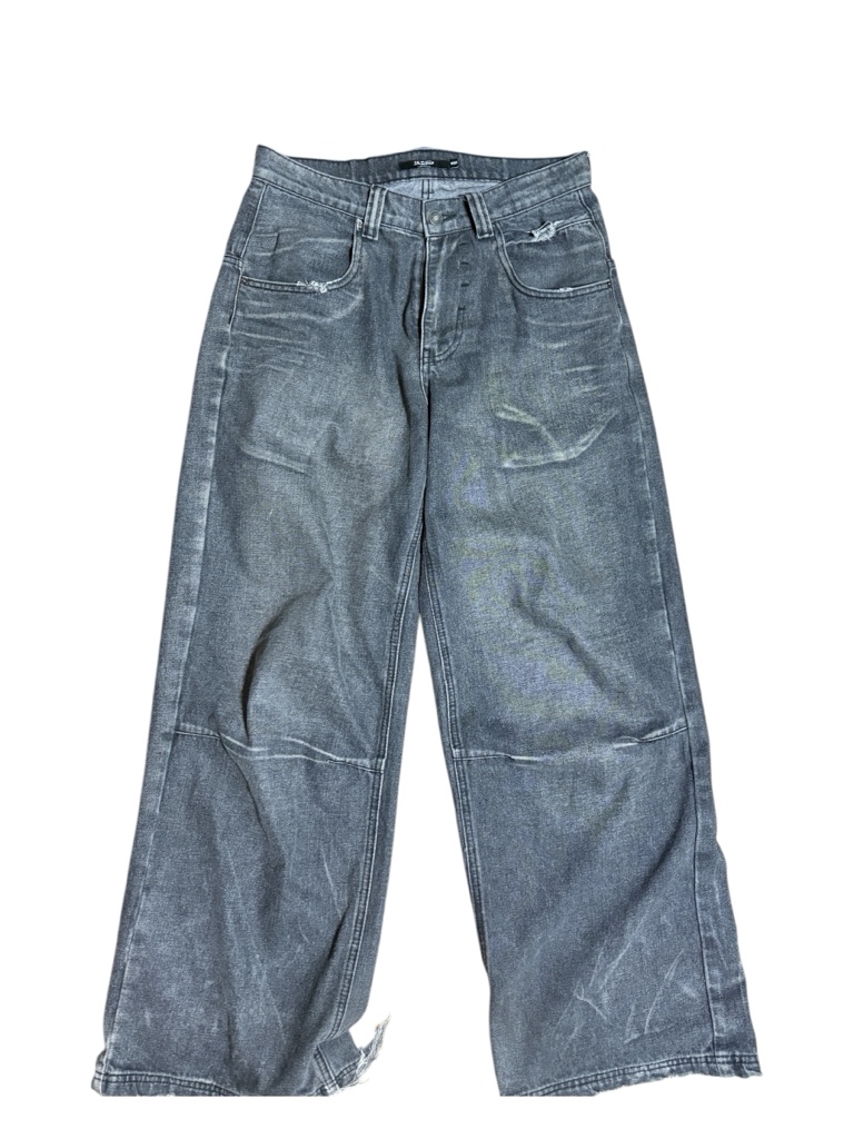 Jaded London デニム W30 バギー ワイド フェード加工 ウィング