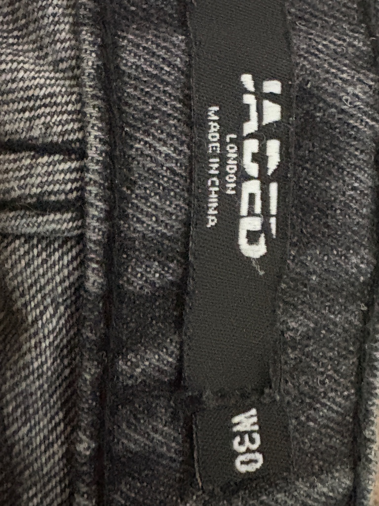 Jaded London デニム W30 バギー ワイド フェード加工 ウィング