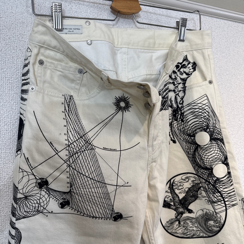 Dries Van Noten 23AW 総柄 デニム パンツ - ARCHIVESTOCK