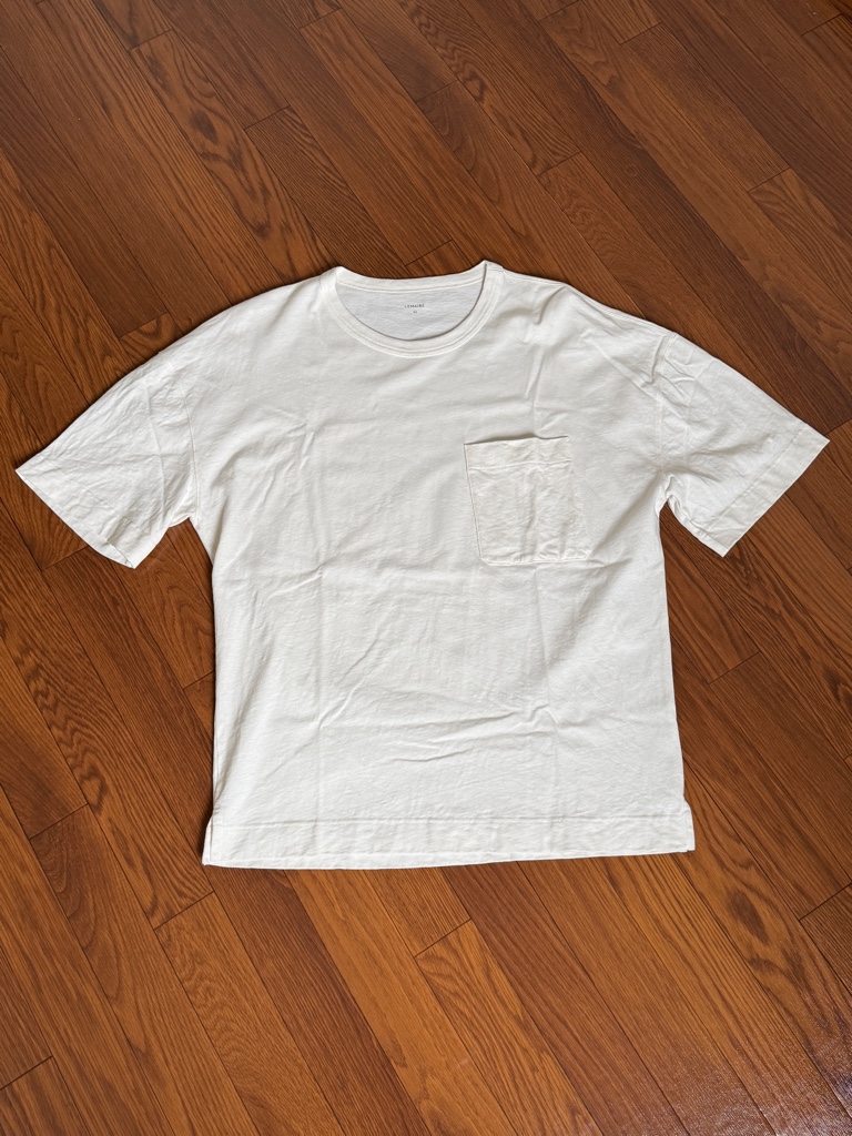 3/29まで LEMAIRE 24SS BOXY T-SHIRT CHALK XS - ARCHIVESTOCK