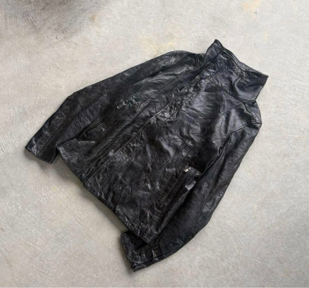 archive leather jacket gimmick ハイネック - ARCHIVESTOCK