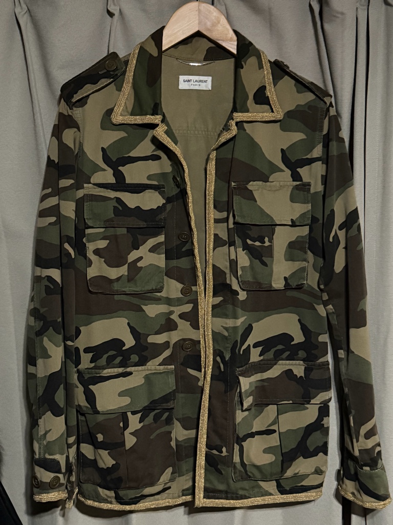 サンローラン saint laurent paris カモフラミリタリージャケット