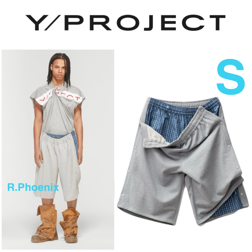 Y/PROJECT】GRAY LAYERED SNAP OFF SHORTS - ARCHIVESTOCK