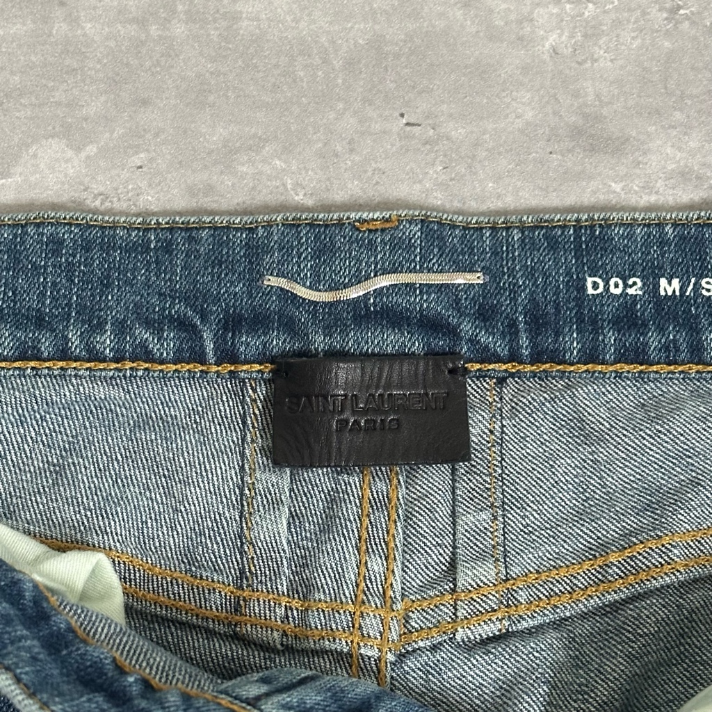 Saint Laurent Paris スキニー デニム エディ期 スタッズ - ARCHIVESTOCK