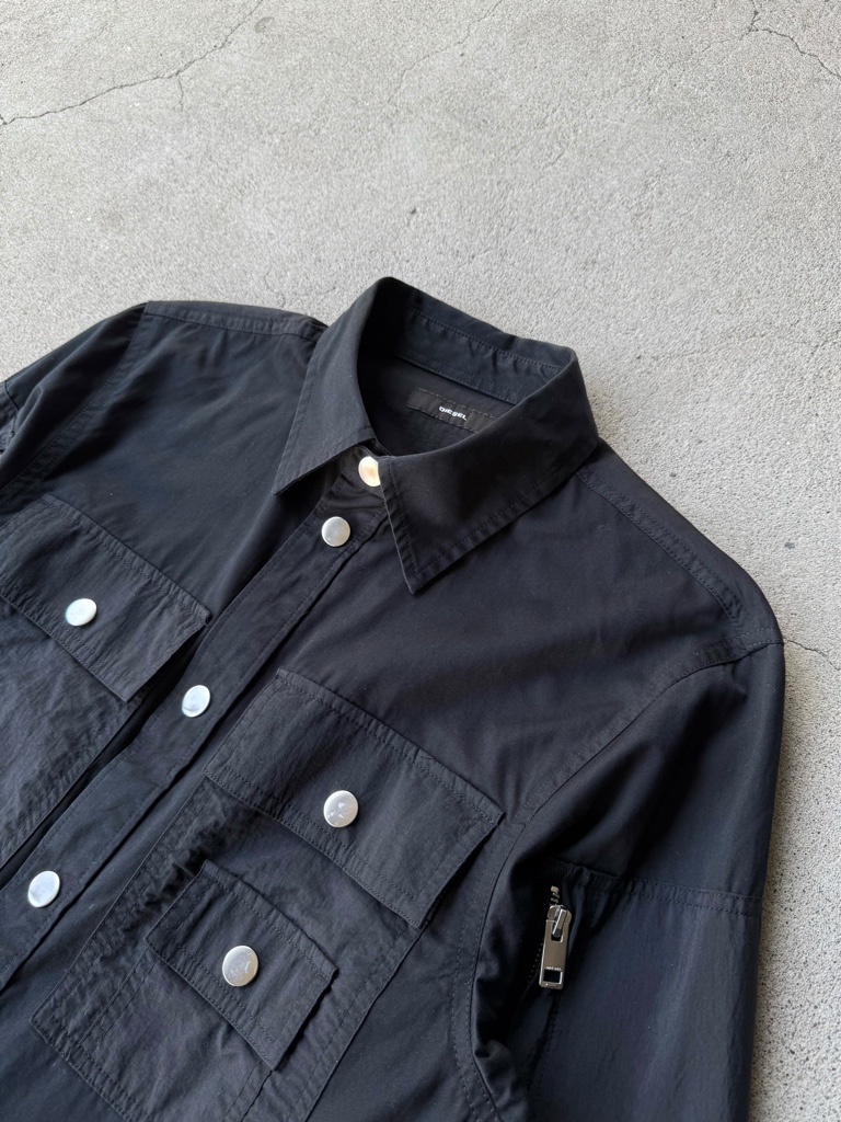 DIESEL Archive Cotton & Nylon Multi Pocket Shirt Jacket - ARCHIVESTOCK