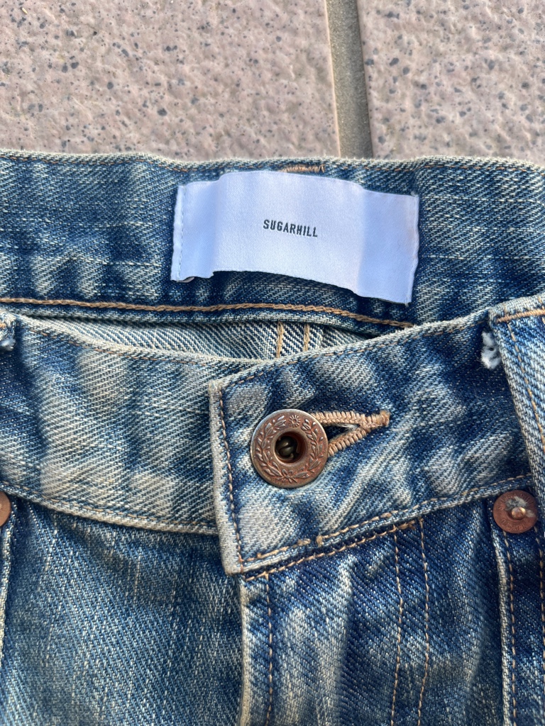 即完品‼️】26SS シュガーヒル ダメージ ダブルニー デニムパンツ 30 
