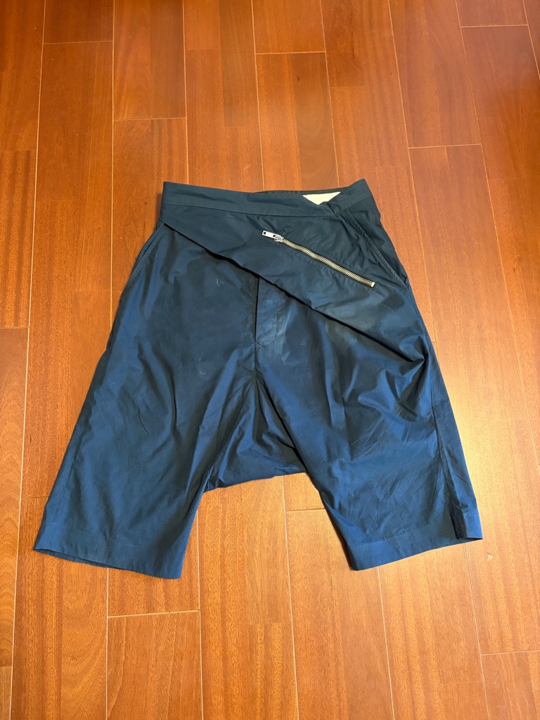 Rick Owens Olmar & Mirta Asymmetrical Zip Shorts XS - ARCHIVESTOCK