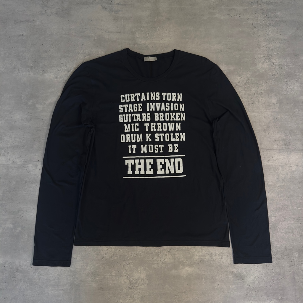 Dior Homme エディ期　the end Tシャツ　ロングTシャツ　黒 Dior Homme エディ期 the end Tシャツ ロングTシャツ 黒 - ARCHIVESTOCK