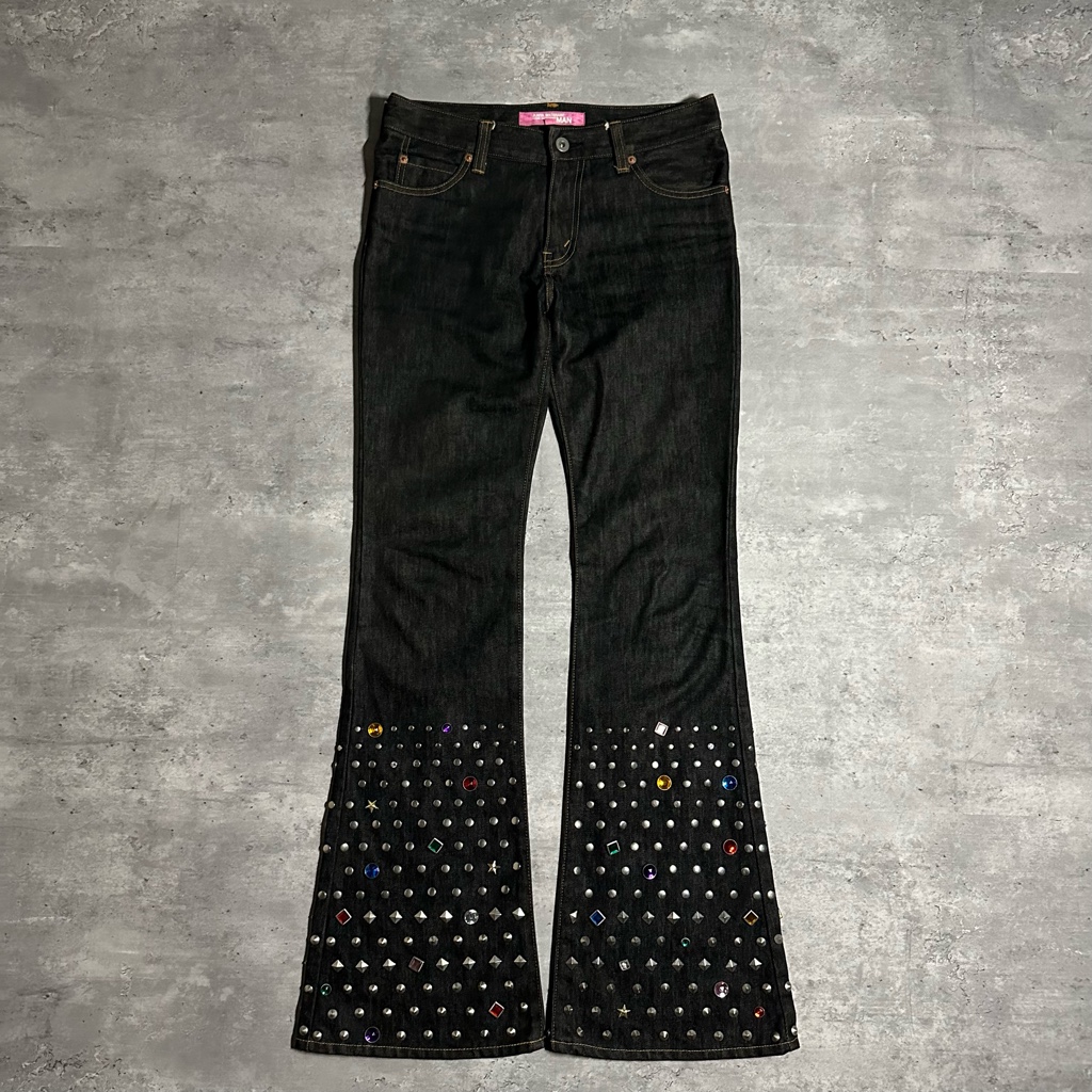 超激レア 03SS junya wayanabe MAN 宝飾 スタッズ パンツ