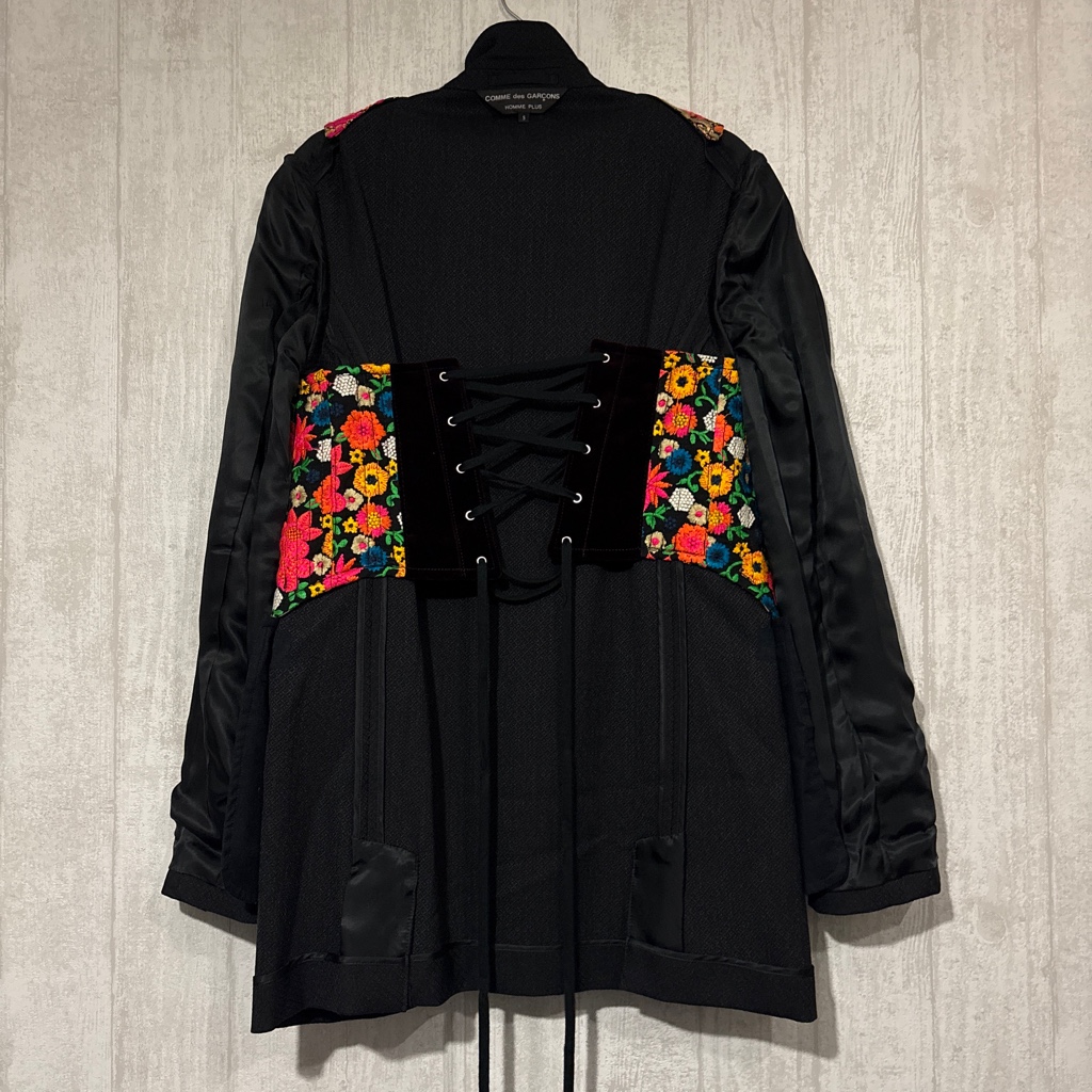 【美品】コムデギャルソンオムプリュス18SS ディスコ期　ジャケット　刺繍 コムデギャルソンオムプリュス 18SSディスコ期 刺繍ジャケット