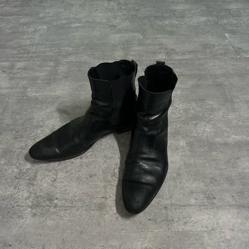 Dior Homme ヒールブーツ エディ期 レザーブーツ ブラック - ARCHIVESTOCK