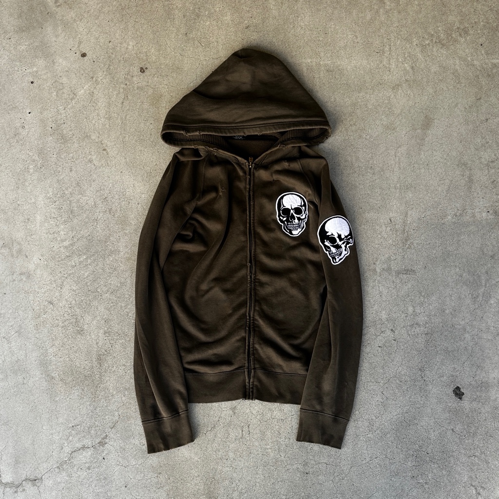 size1】number (n)ine 04ss ドリーム期 ダブルスカル ジップパーカー