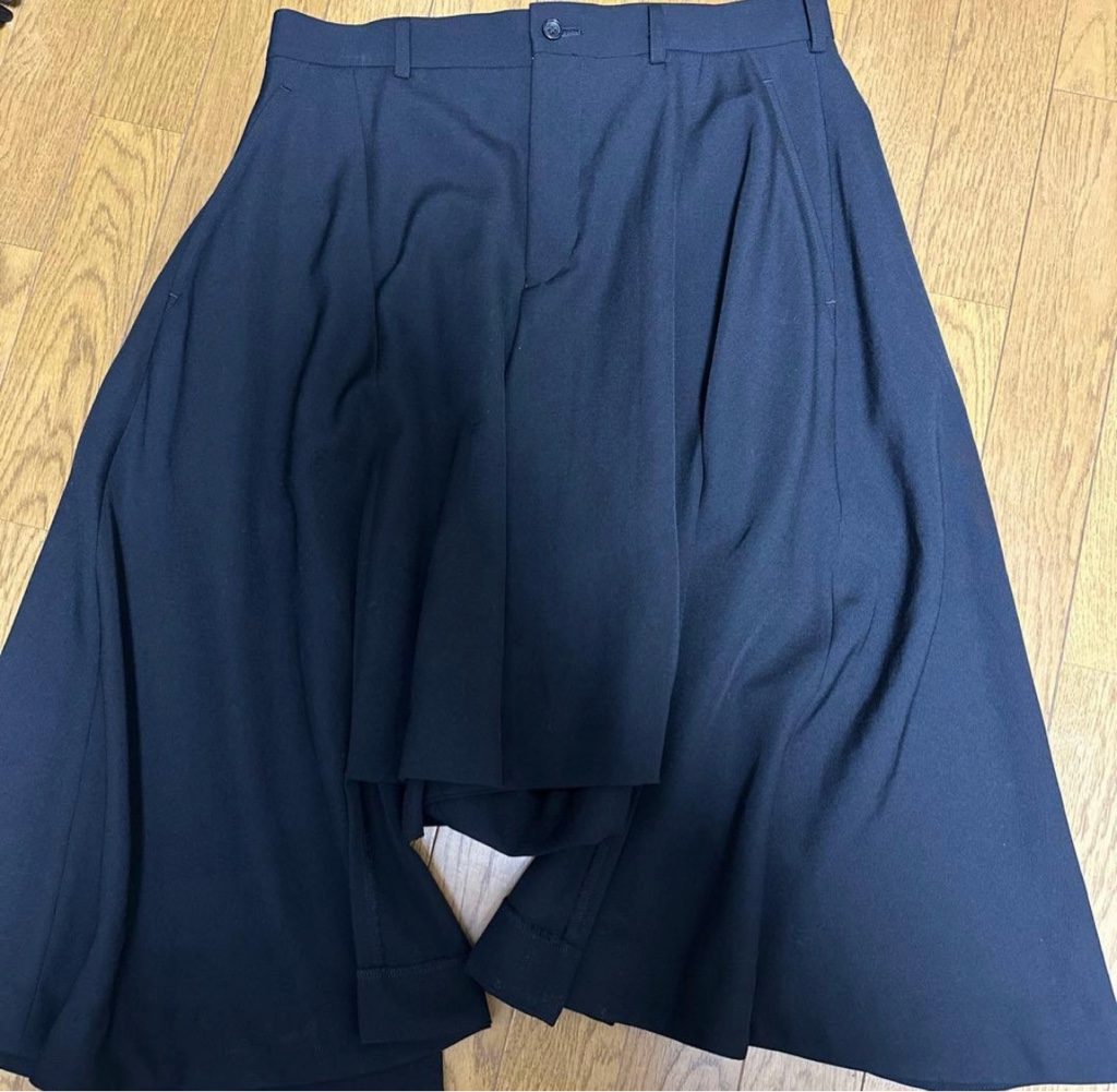 コムデギャルソン オムプリュス 24SS ドレープ ショーツ ウール パンツ 