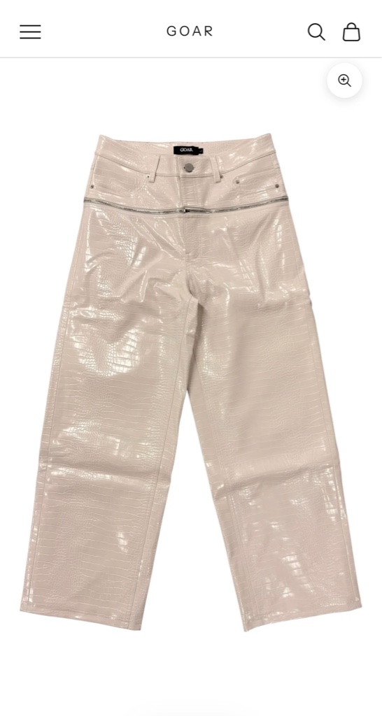 パンツ GOAR ARCHIVE WHITE CROCO ZIPPER PANTS goar archive White Croco Zipper Pants S - ARCHIVESTOCK