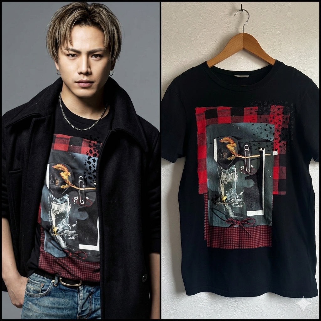 入手困難】 dior homme 16ss 登坂広臣着用 グラフィック ブラック T 