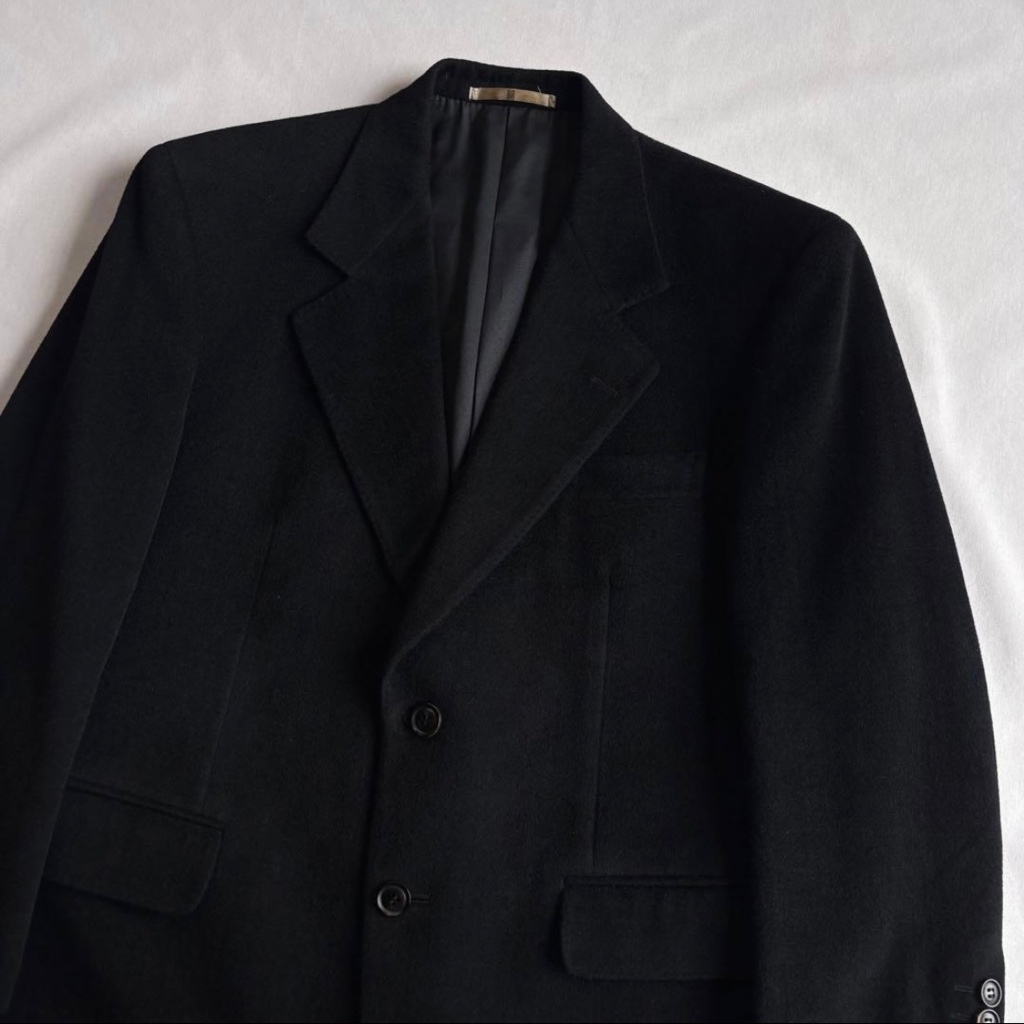 90s GIVENCHY angora×wool 2B jacket BLK - ARCHIVESTOCK