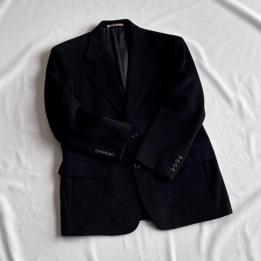 90s GIVENCHY angora×wool 2B jacket BLK 90s GIVENCHY angora×wool 2B jacket BLK - ARCHIVESTOCK