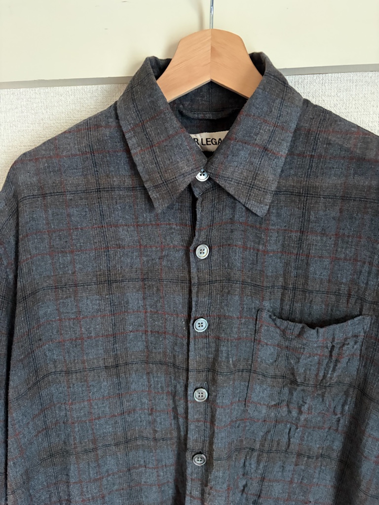 25ss OUR LEGACY 44 ABOVE SHIRT BAZAAR CHECK BREEZE WEAVE