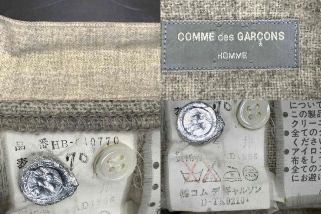 comme des garcons homme AD1996 デカボタン シャツ - ARCHIVESTOCK
