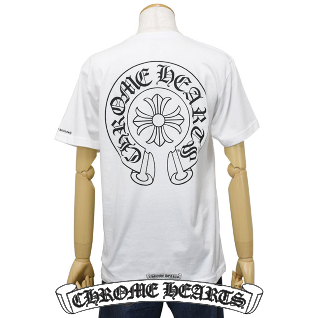 新品インボイス付】クロムハーツ 白/黒 Tシャツ ホースシュー XL 