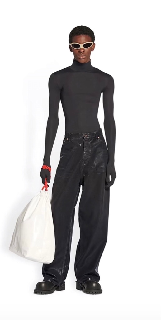 BALENCIAGA Unisex ブラック コーティング デニムパンツ XS - ARCHIVESTOCK