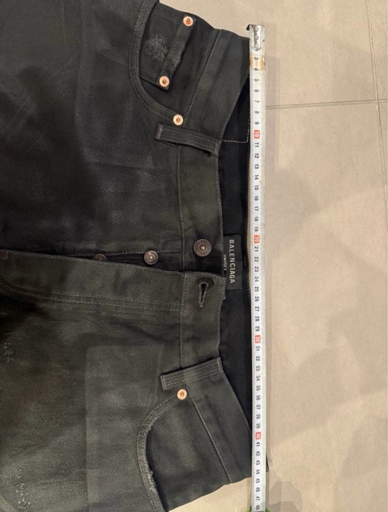 BALENCIAGA Unisex ブラック コーティング デニムパンツ XS - ARCHIVESTOCK