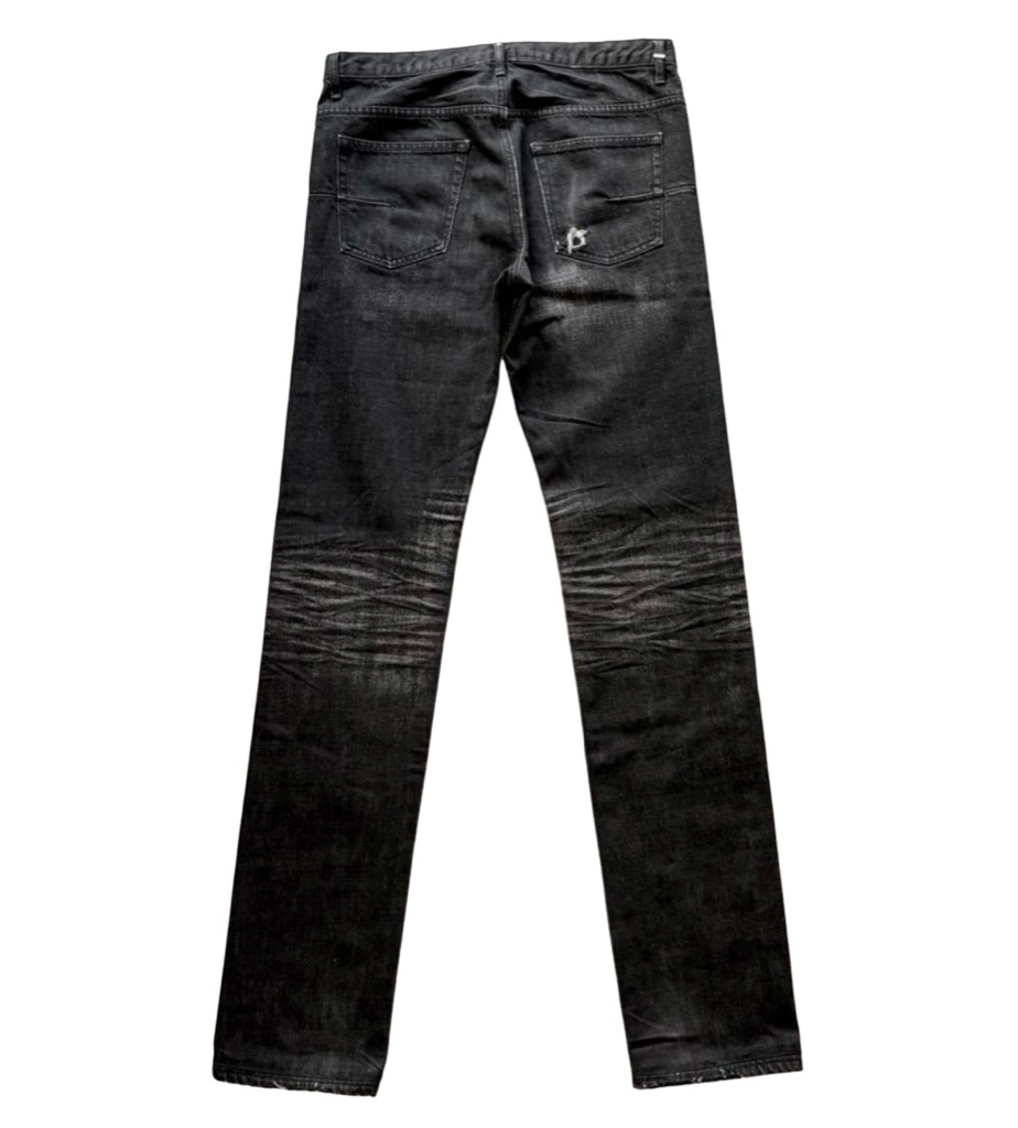 dior homme 03ss follow me期　爪痕ブラックデニム 03ss Dior Homme 爪痕 デニム clawmarks エディ期 follow me期