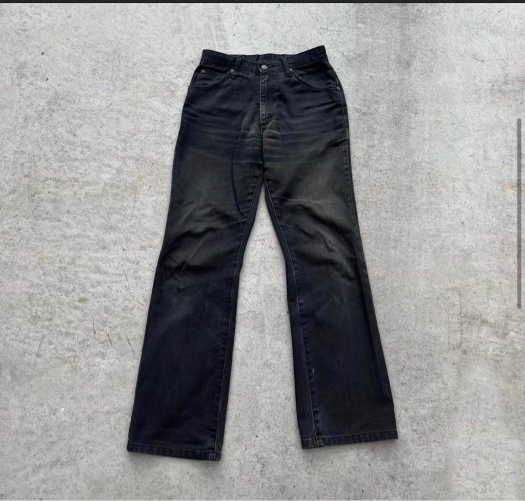 00s Lee grunge black flare denim ヒゲ y2k