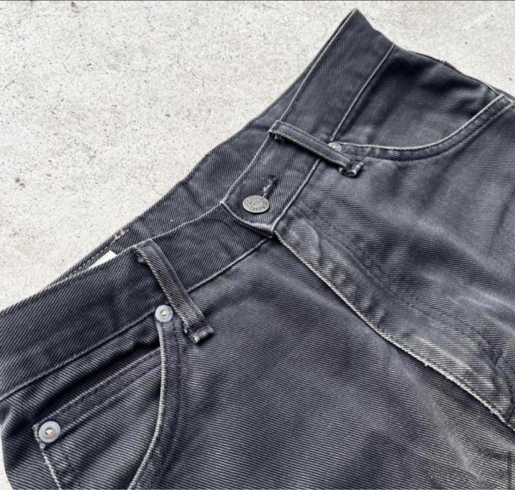 00s Lee grunge black flare denim ヒゲ y2k - ARCHIVESTOCK
