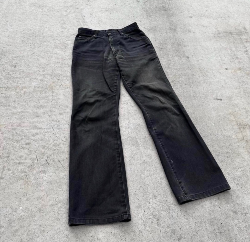 00s Lee grunge black flare denim ヒゲ y2k - ARCHIVESTOCK