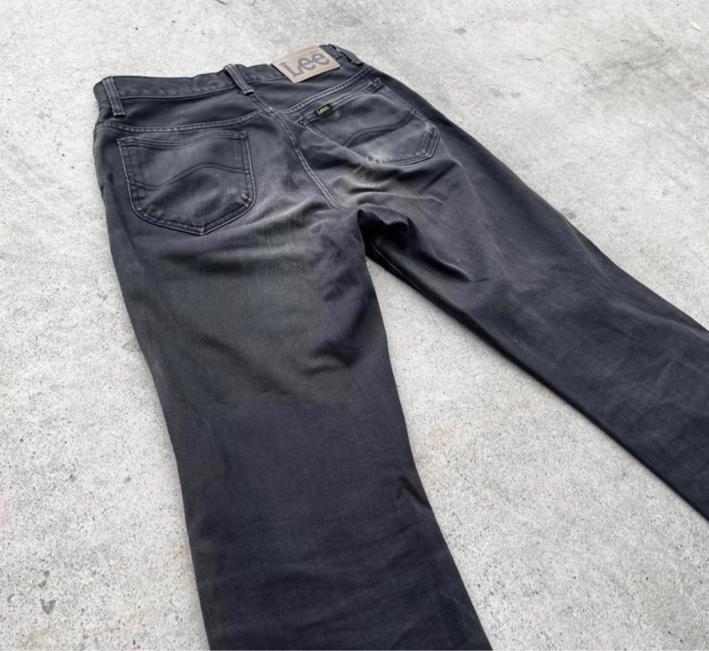 00s Lee grunge black flare denim ヒゲ y2k