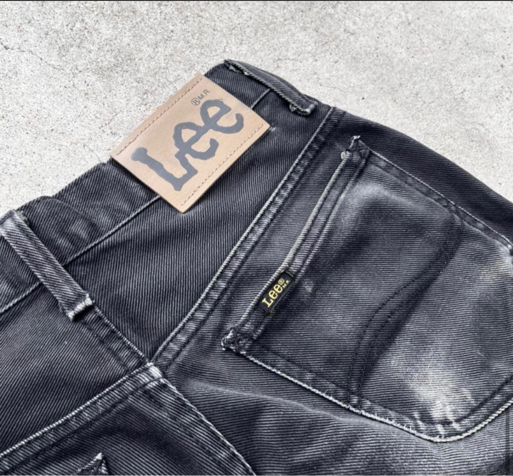 00s Lee grunge black flare denim ヒゲ y2k - ARCHIVESTOCK